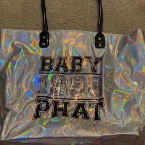 Baby Phat Iridescent Silver Tote Bag